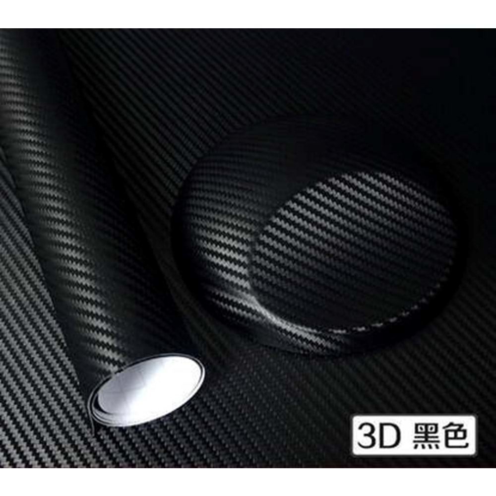 AUTOFOLYO 3D KARBON FOLYO SİYAH HAVA KANALLI 152 CM X