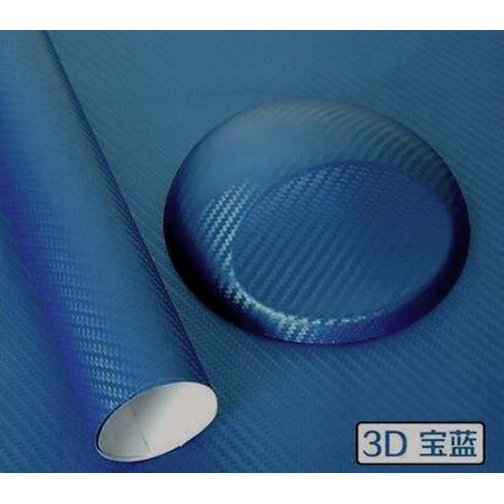 AUTOFOLYO 3D KARBON FOLYO MAVİ 127 CM X