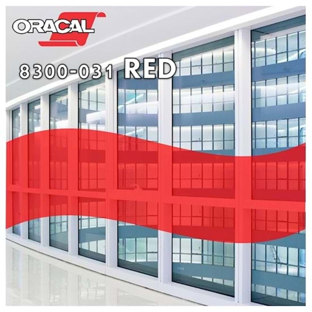 8300-031 ORACAL TRANSPARAN KIRMIZI 126 CM