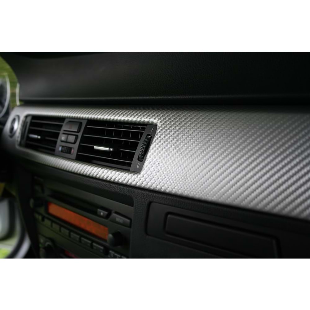 AUTOFOLYO 3D KARBON FOLYO GRİ HAVA KANALLI 152 CM X