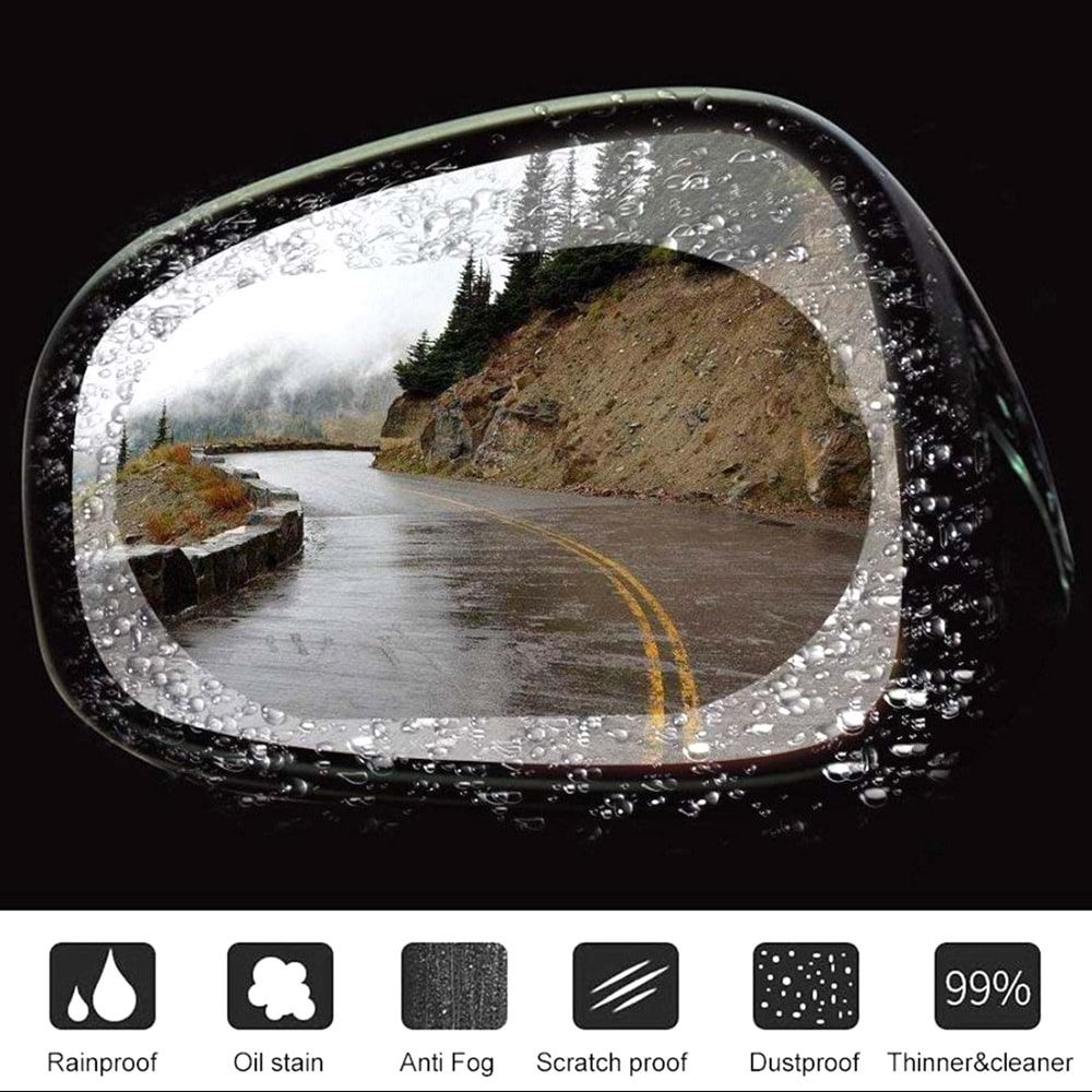 Anti Fog Film-Yağmur Su Engelleyen Ayna Filmi 15 cm x 10 cm 1 Set